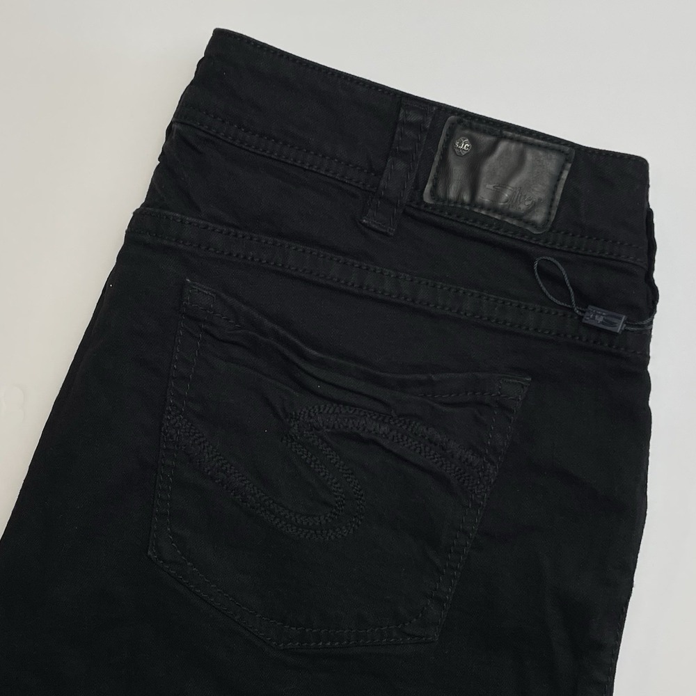 Silver Jeans Womens 22W‎ 31L Suki Mid Slim Boot Black Denim Classic Stretch NWOT